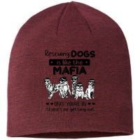 Rescuing Dogs Is Like The Mafia Dog Rescue Dog Lover Sustainable Beanie