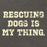 Rescuing Dogs Is My Thing Dog Lover Cotton Canvas Backpack