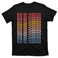 Rio De Janeiro City Groovy Retro T-Shirt