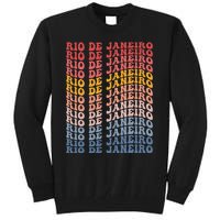 Rio De Janeiro City Groovy Retro Tall Sweatshirt