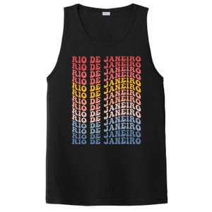 Rio De Janeiro City Groovy Retro PosiCharge Competitor Tank