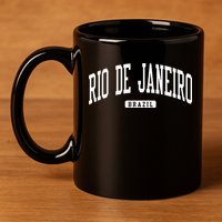 Rio De Janeiro Brazil College University Style 11oz C Handle Ceramic Mug