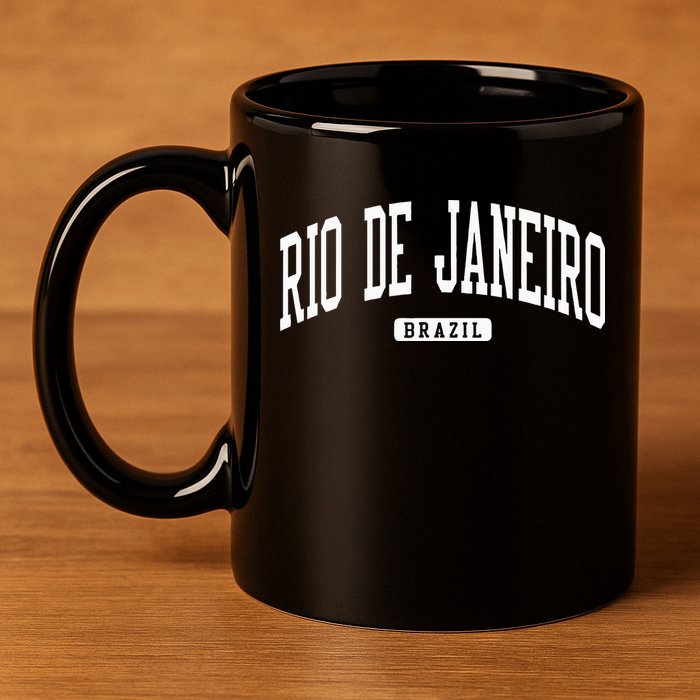 Rio De Janeiro Brazil College University Style 11oz C Handle Ceramic Mug