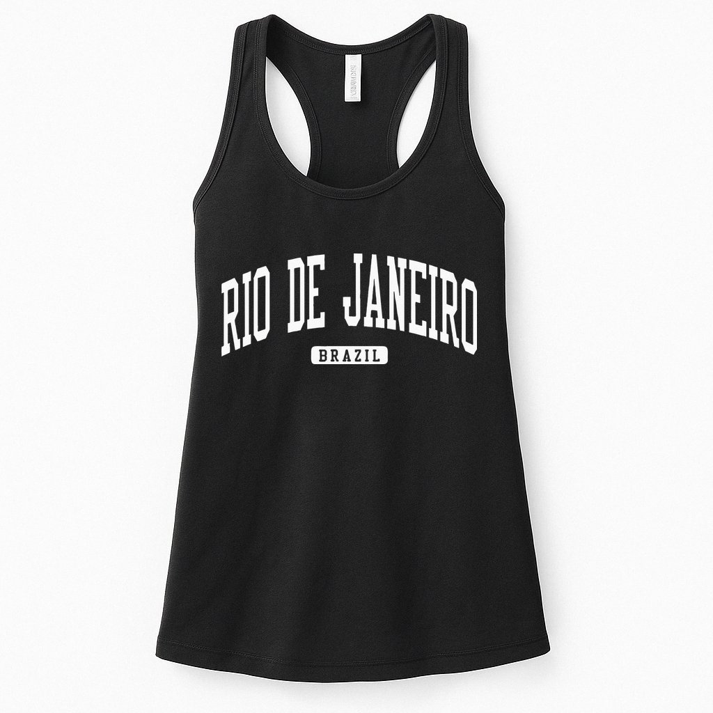 Rio De Janeiro Brazil College University Style Womens Tank Top