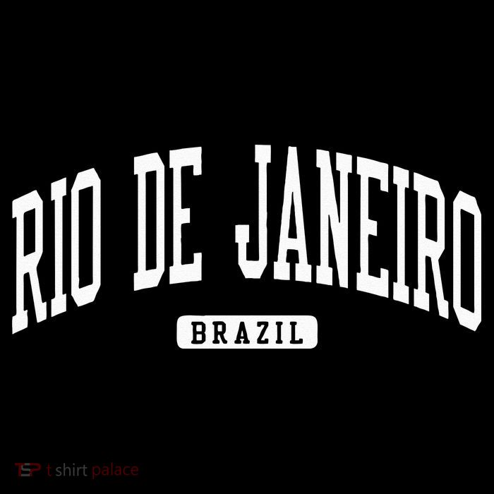 Rio De Janeiro Brazil College University Style Womens T-Shirt