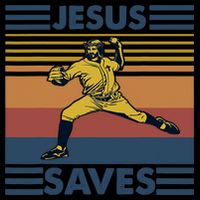 Retro Distressed Jesus Saves Baseball Visor