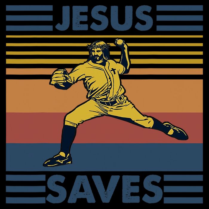 Retro Distressed Jesus Saves Baseball Visor