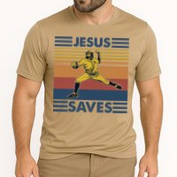 Retro Distressed Jesus Saves Baseball Cooling Performance Crew T-Shirt