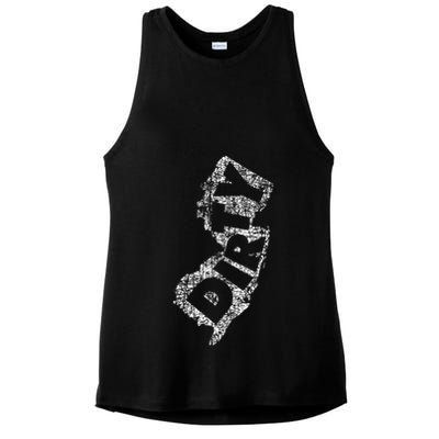 Retro Dirty Jerz Funny New Jersey Beach Ladies PosiCharge Tri-Blend Wicking Tank