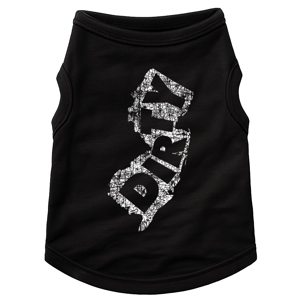 Retro Dirty Jerz Funny New Jersey Beach Doggie Tank