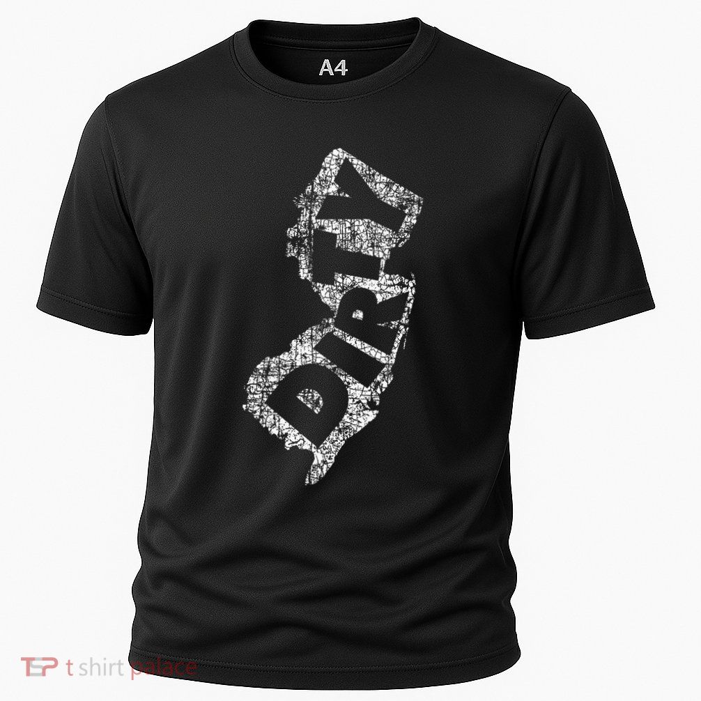 Retro Dirty Jerz Funny New Jersey Beach Performance Shirt