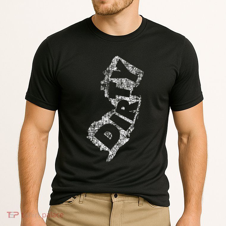 Retro Dirty Jerz Funny New Jersey Beach Performance Shirt