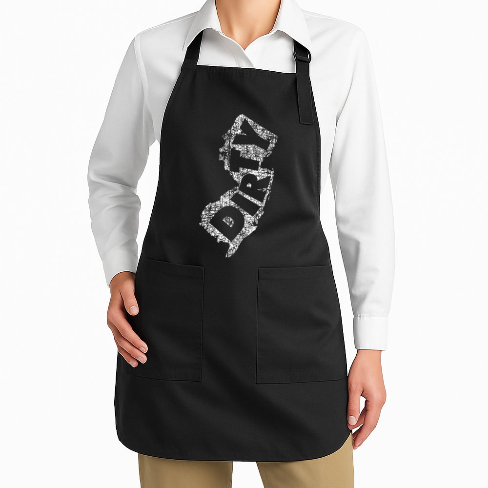 Retro Dirty Jerz Funny New Jersey Beach Apron