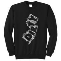 Retro Dirty Jerz Funny New Jersey Beach Sweatshirt