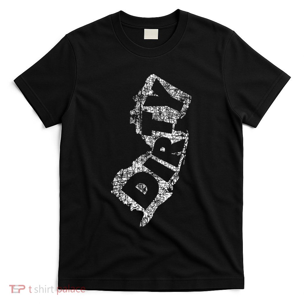Retro Dirty Jerz Funny New Jersey Beach T-Shirt