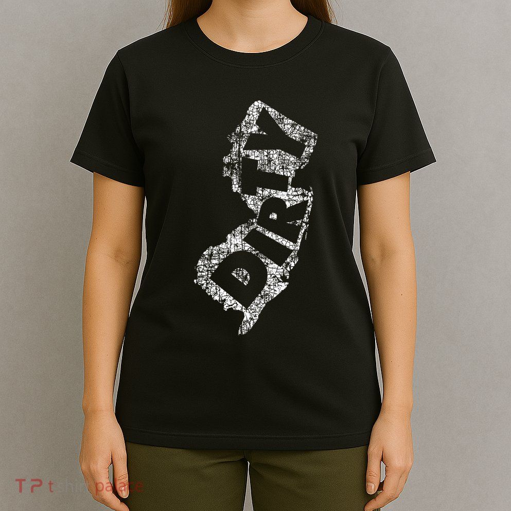 Retro Dirty Jerz Funny New Jersey Beach T-Shirt