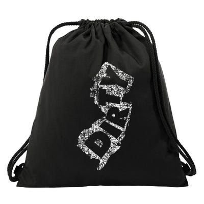 Retro Dirty Jerz Funny New Jersey Beach Drawstring Bag