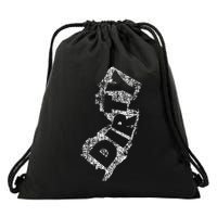 Retro Dirty Jerz Funny New Jersey Beach Drawstring Bag