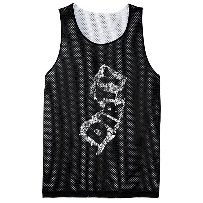 Retro Dirty Jerz Funny New Jersey Beach Mesh Reversible Basketball Jersey Tank