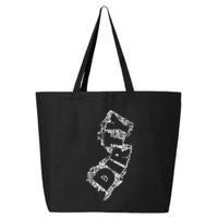 Retro Dirty Jerz Funny New Jersey Beach 25L Jumbo Tote