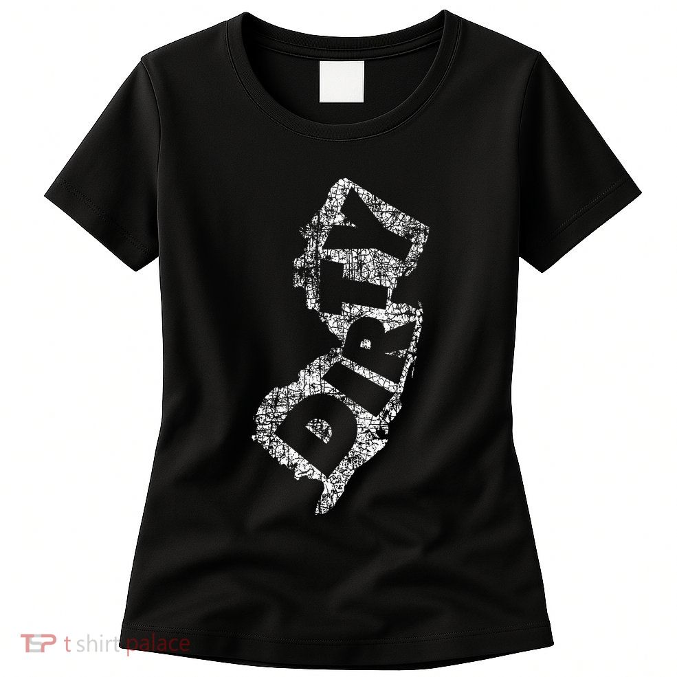 Retro Dirty Jerz Funny New Jersey Beach Womens T-Shirt