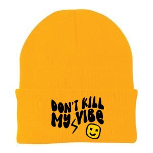 Retro Dont Kill My Vibe Hippie Gift Knit Cap Winter Beanie