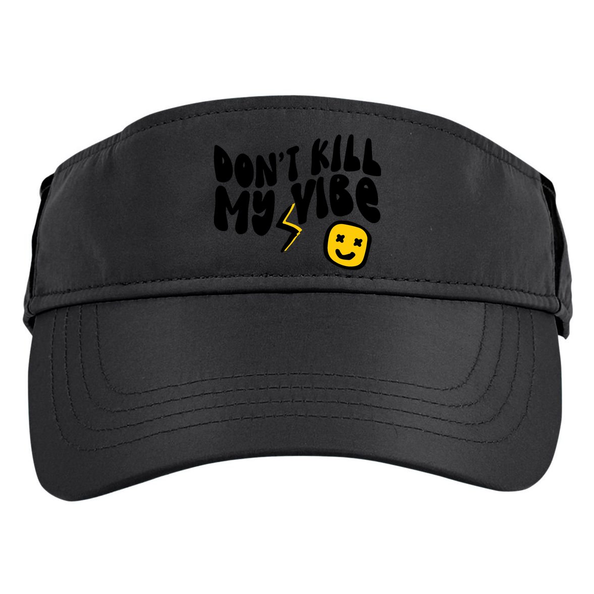 Retro Dont Kill My Vibe Hippie Gift Adult Drive Performance Visor