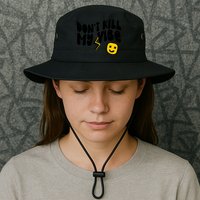 Retro Dont Kill My Vibe Hippie Gift Bucket Hat