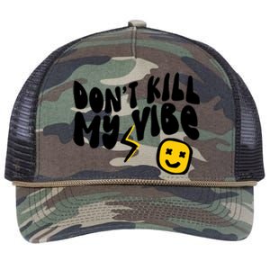 Retro Dont Kill My Vibe Hippie Gift Retro Rope Trucker Hat Cap