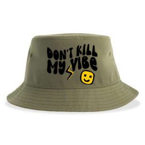 Retro Dont Kill My Vibe Hippie Gift Sustainable Bucket Hat