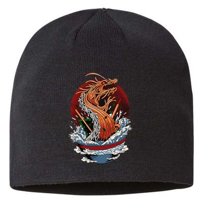 Ra Dragon Kaiju Dragon Japanese Noodle Funny Anime Sustainable Beanie