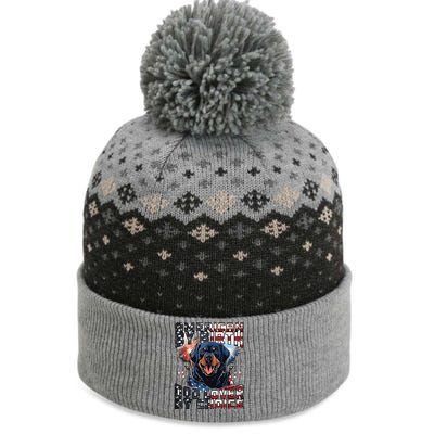 Rottweiler Dog Lover Patriotic 4th Of July The Baniff Cuffed Pom Beanie