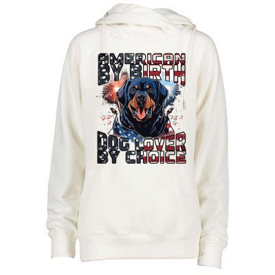 Rottweiler Dog Lover Patriotic 4th Of July Womens Funnel Neck Pullover Hood