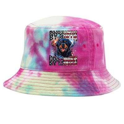 Rottweiler Dog Lover Patriotic 4th Of July Tie-Dyed Bucket Hat