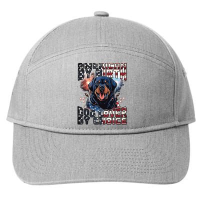 Rottweiler Dog Lover Patriotic 4th Of July 7-Panel Snapback Hat