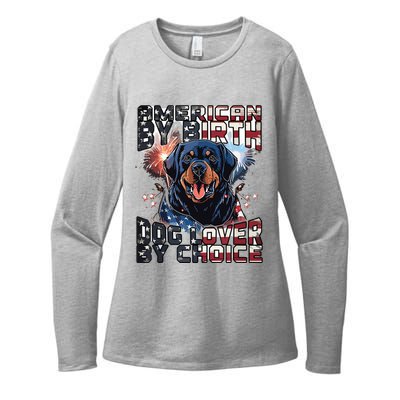 Rottweiler Dog Lover Patriotic 4th Of July Womens CVC Long Sleeve Shirt