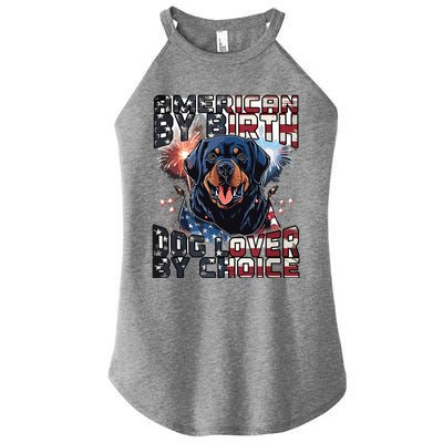 Rottweiler Dog Lover Patriotic 4th Of July Women’s Perfect Tri Rocker Tank