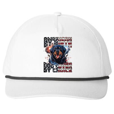 Rottweiler Dog Lover Patriotic 4th Of July Snapback Five-Panel Rope Hat