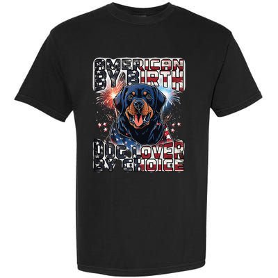 Rottweiler Dog Lover Patriotic 4th of July Garment-Dyed Heavyweight T-Shirt