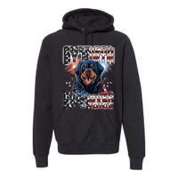 Rottweiler Dog Lover Patriotic 4th of July Premium Hoodie