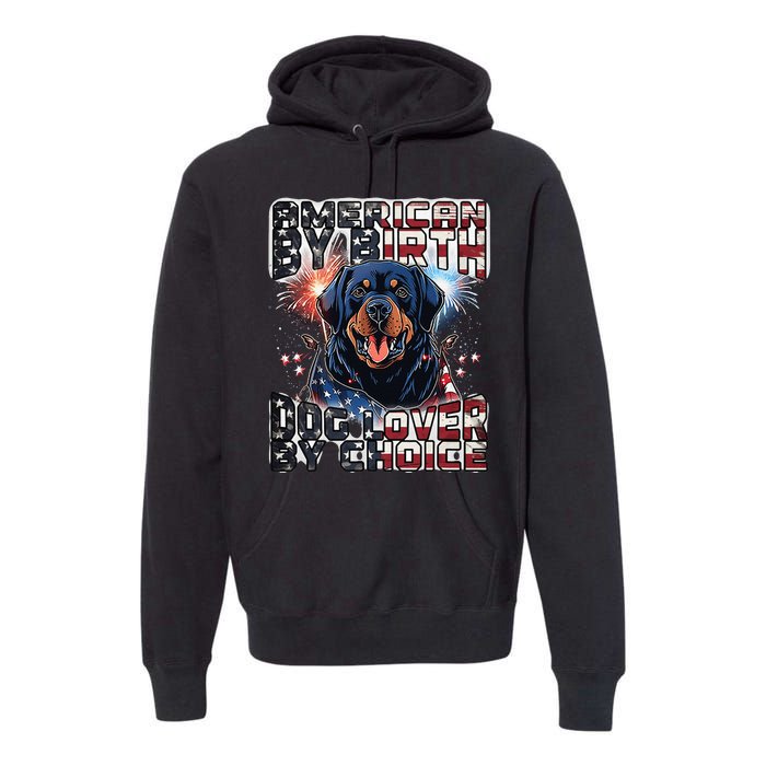 Rottweiler Dog Lover Patriotic 4th of July Premium Hoodie