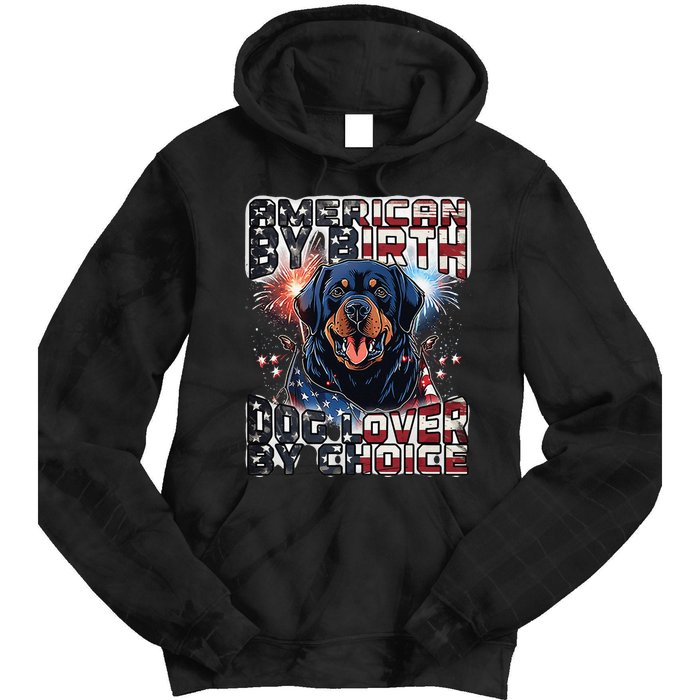 Rottweiler Dog Lover Patriotic 4th of July Tie Dye Hoodie