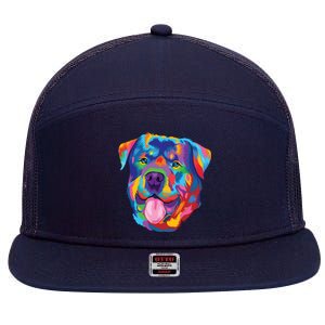 Rottweiler Dog Lover Tee Rottweiler Owner 7 Panel Mesh Trucker Snapback Hat