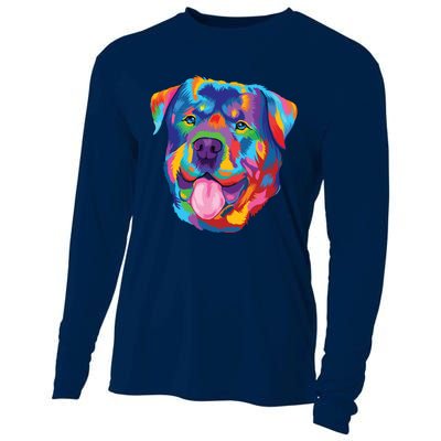 Rottweiler Dog Lover Tee Rottweiler Owner Cooling Performance Long Sleeve Crew