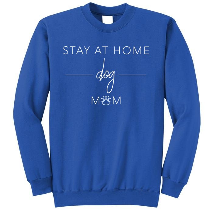 Rescue Dog Lover Stay At Home Dog Mom Paw Print Cozy Cool Gift Sweatshirt