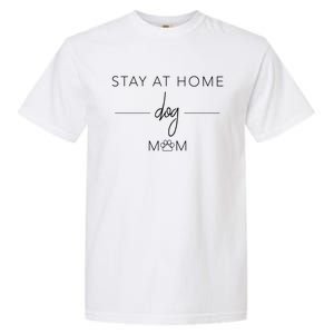 Rescue Dog Lover Stay At Home Dog Mom Paw Print Cozy Cool Gift Garment-Dyed Heavyweight T-Shirt