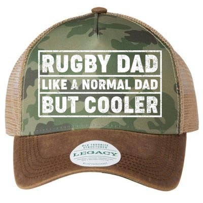 Rugby Dad Like A Normal Dad But Cooler Rugby Fathers Day Meaningful Gift Legacy Tie Dye Trucker Hat