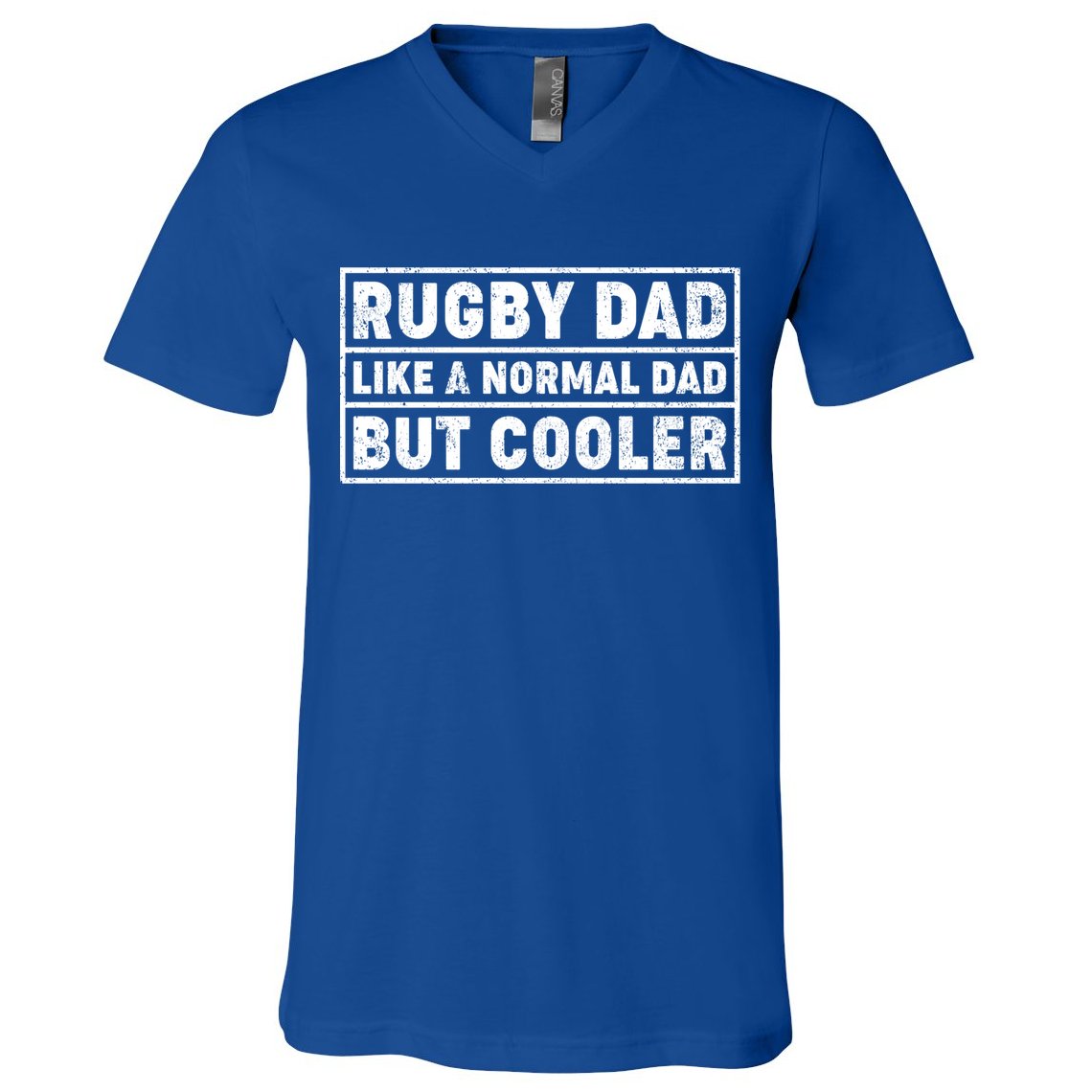Rugby Dad Like A Normal Dad But Cooler Rugby Fathers Day Meaningful Gift V-Neck T-Shirt