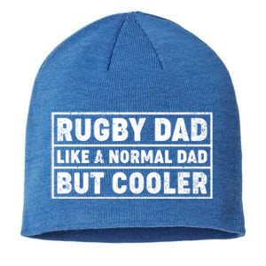 Rugby Dad Like A Normal Dad But Cooler Rugby Fathers Day Meaningful Gift Sustainable Beanie