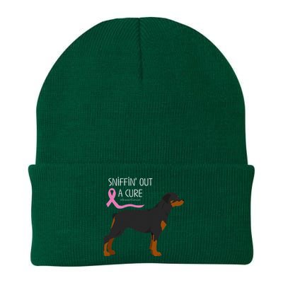 Rottweiler Dog Lover Breast Cancer Awareness Knit Cap Winter Beanie